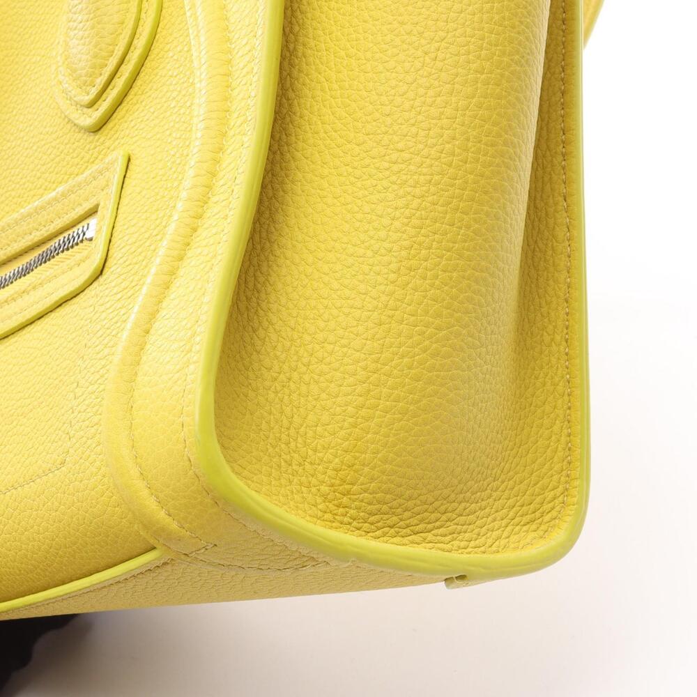 Celine Luggage 2way Shopper Handbag Leather Yellow - Picture 7 of 9